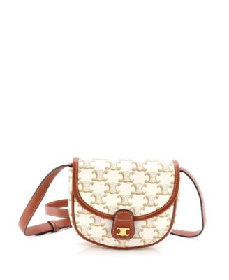 Mini Besace Flap Bag Triomphe Coated Canvas