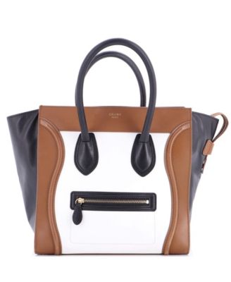 Mini Tricolor Luggage Bag Leather