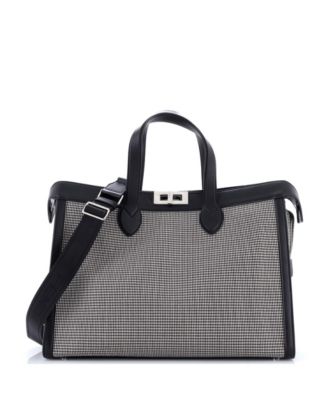 Peekaboo ISeeU Forty8 Handbag Houndstooth Wool