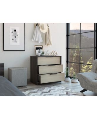 Contemporary 6 Drawer Dresser Finish Sturdy Construction for Bedroom Living Room Storage