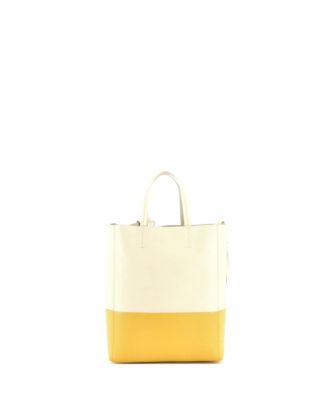 Small Vertical Bi-Cabas Tote Grained Calfskin