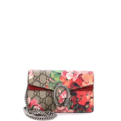 Super Mini Dionysus Bag Blooms Print GG Coated Canvas