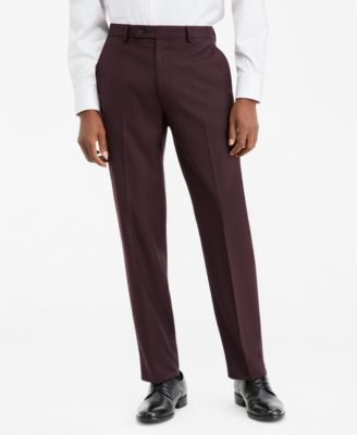 Men's Slim-Fit Wool-Blend Suit Pants