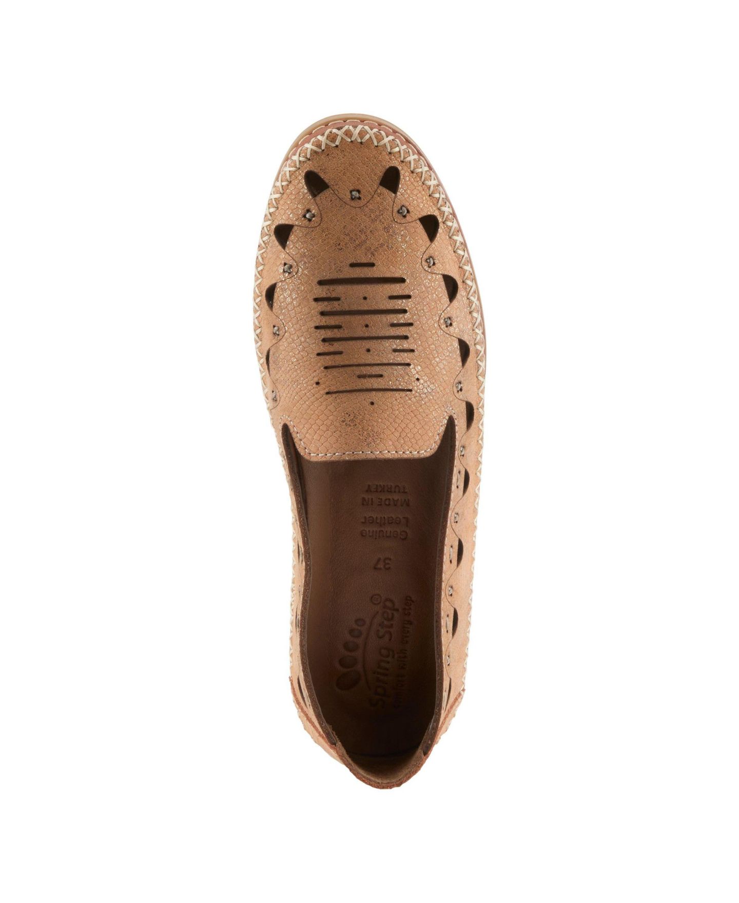 Женские балетки Spring Step Anoura Slip-On with Breathable Laser-Cut Detail, цвет: Персиковый — фото 5