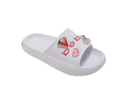Big Girls EVA Slide - Lightweight Comfy Slide Sandals with Fruit Charms
