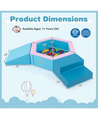 3-Piece Baby Foam Climbing Blocks Set with 100 Ocean Balls