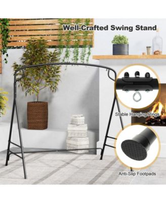 Outdoor Metal Swing Frame Stand with Extra Side Bars