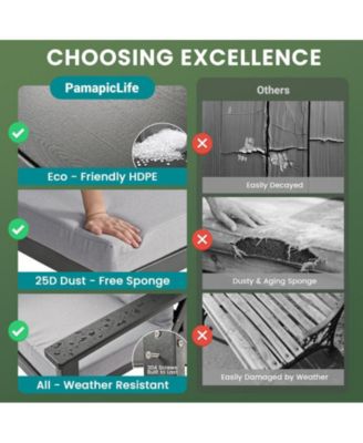 Piece HDPE Weather-Resistant Outdoor Patio Conversation Seating Set