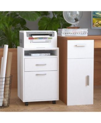 Mobile File Cabinet - Home Office Storage Cabinet Organizer with a Shelf, a Large Drawer and Door Cabinet Fits Under Desks.