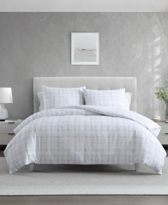 Blurred Plaid Cotton Duvet Cover Sets
