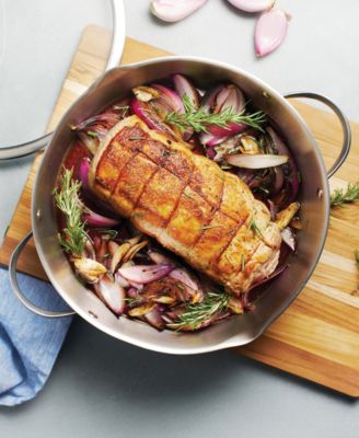 Tempo Tri-Ply Base Stainless Steel 6-Quart Braiser Pan with Glass Lid