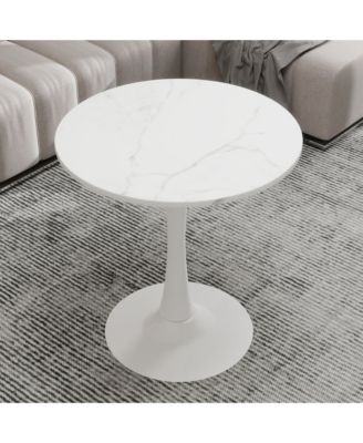 27.6" Coffee Table, Modern Tulip Center Table, Mid-Century Leisure Table for Small Places, Living Room