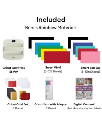 Explore 5 Crafting Bundle with EasyPress 9x9, Smart Vinyl and Iron-On, Pens and Card Set