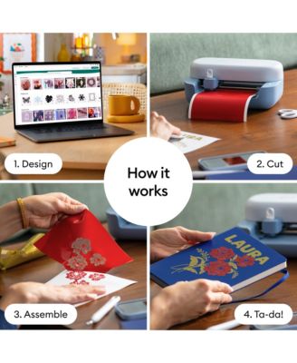 Joy 2 Rainbow Essential Bundle - Compact Smart Cutting Machine with Smart Vinyl, Smart Iron On, Cardstock, Insert Cards and Printable Vinyl