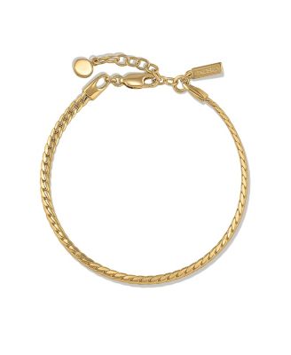 Women's Serpentine Chain Bracelet 14K Gold-Plated Steel