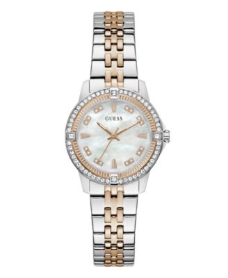 Women's Quartz Glitz Two-Tone Stainless Steel Analog Watch, 32mm