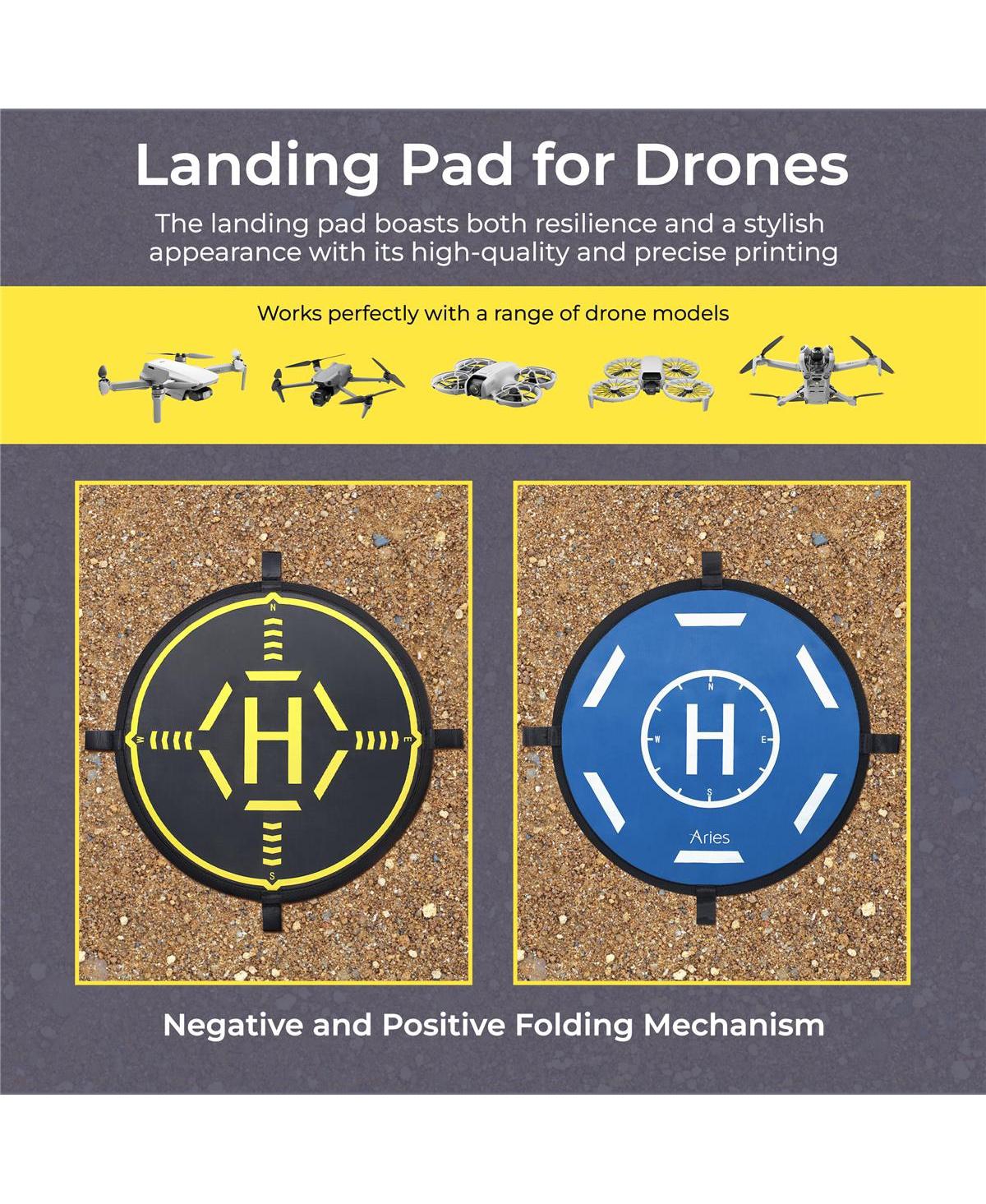 Skyrover X1 4K Drone with Remote Controller, Bundle with 64GB Uhs-i U3 microSDXC Memory Card, 15.7" Landing Pad and Strobe Anti-Collision