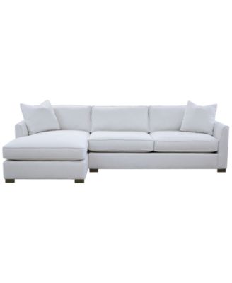 Corine 2-Pc. Chaise Sectional Sofa with Toss Pillows
