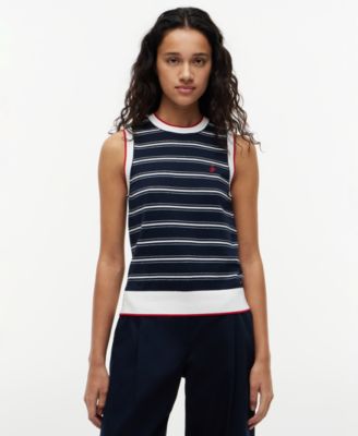 Women's Intarsia Flag Crewneck Sweater