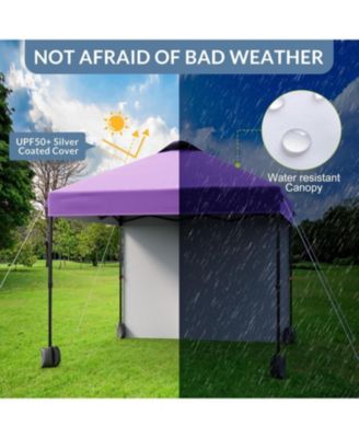 10'x10' Outdoor Canopy Tent with Sidewall, Easy Pop Up with Vented Roof, Outdoor Sun Shade