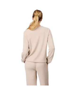 Women's Ripple Knit Long Sleeve Pullover Top