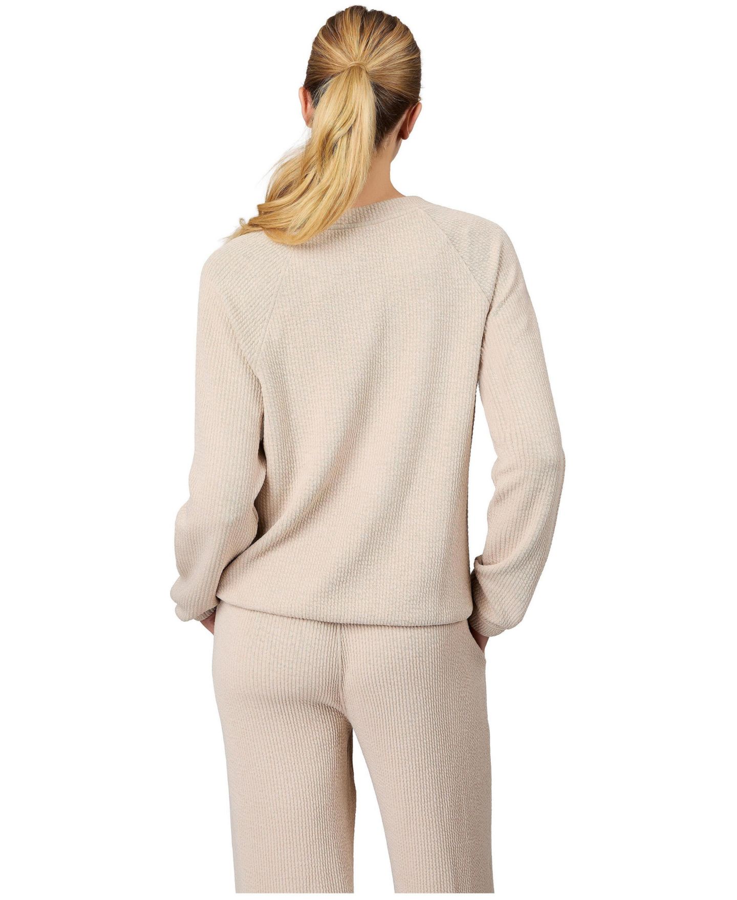 Женский свитер Free Country Ripple Knit Long Sleeve Pullover Top, цвет: Берёзовый — фото 3