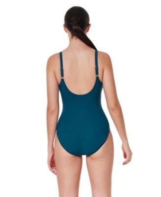 Women's Tutti Frutti V-Neck Gold Beaded One Piece