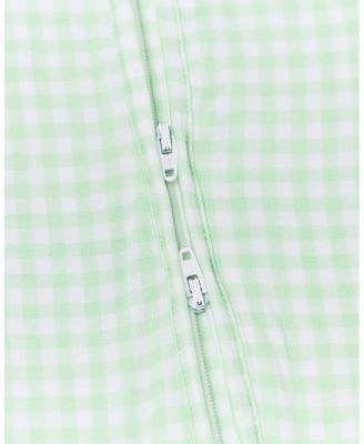 Baby Boy's Pistachio Gingham Bamboo Sleeper