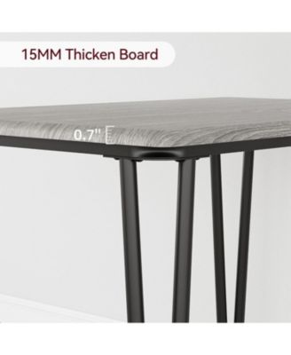 Modern 3-Piece Dining Table Set for 2, Square Table and Upholstered Chairs for Apartment, Kitchen, Office