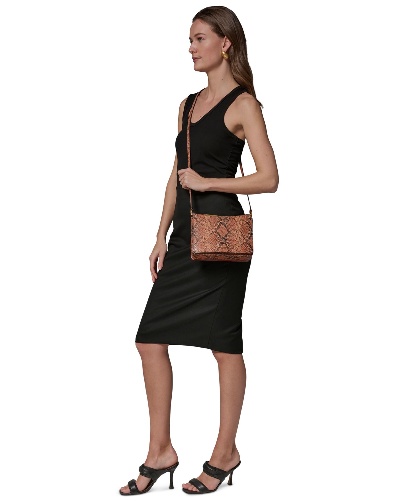 Женская сумка Donna Karan New York Jericho Small Shoulder Handbag, цвет: Янтарный — фото 2