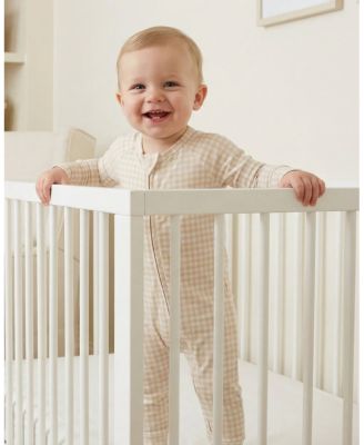 Baby Boys Sandstone Gingham Bamboo Sleeper