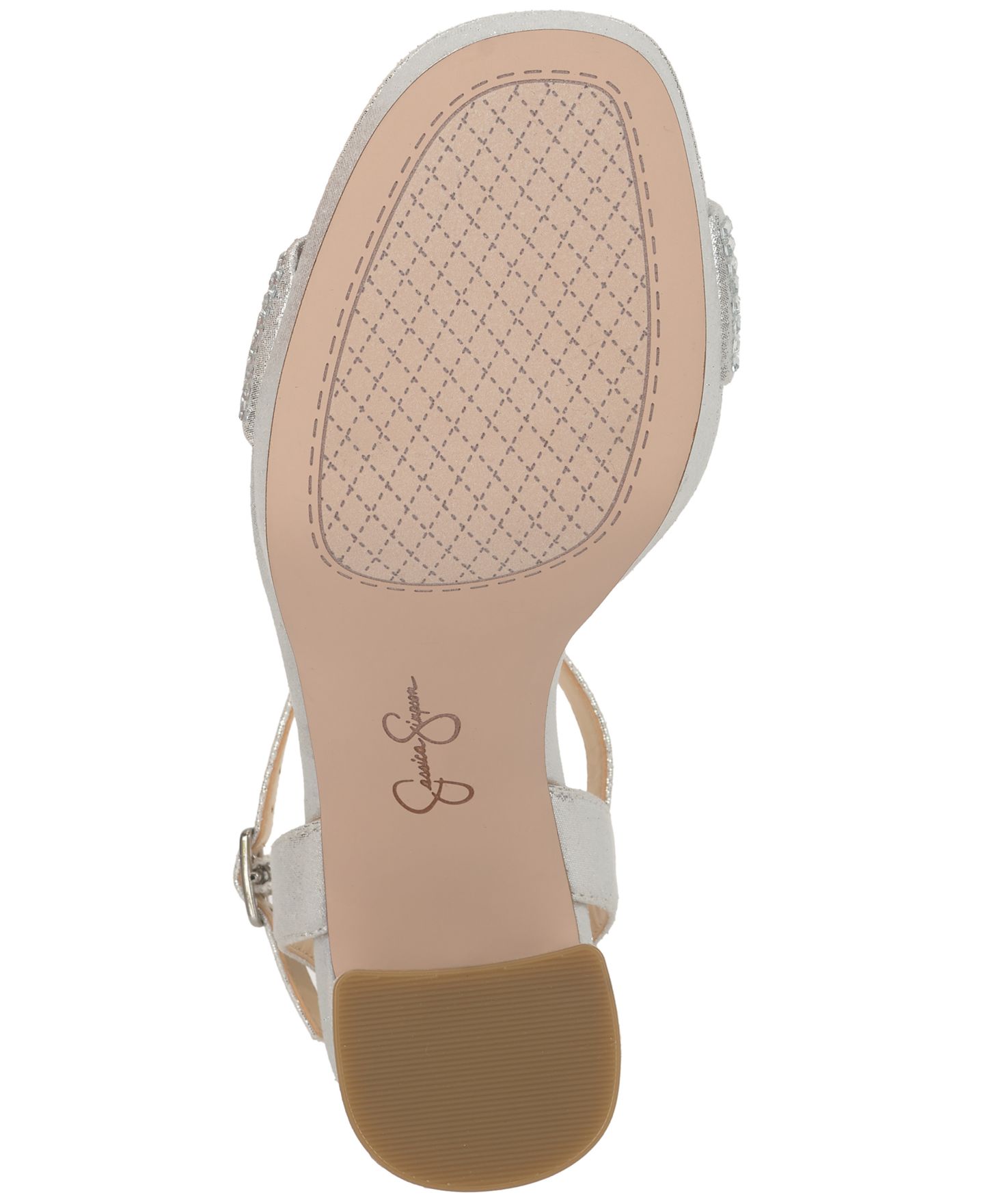 Женские сандалии Jessica Simpson Skilia Platform Block Heel Rhinestone, цвет: Серебряный — фото 5