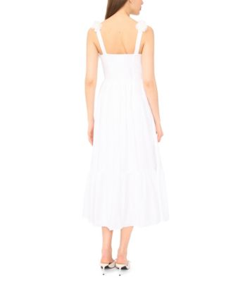 Women's Square Neck Sleeveless Midi Dress