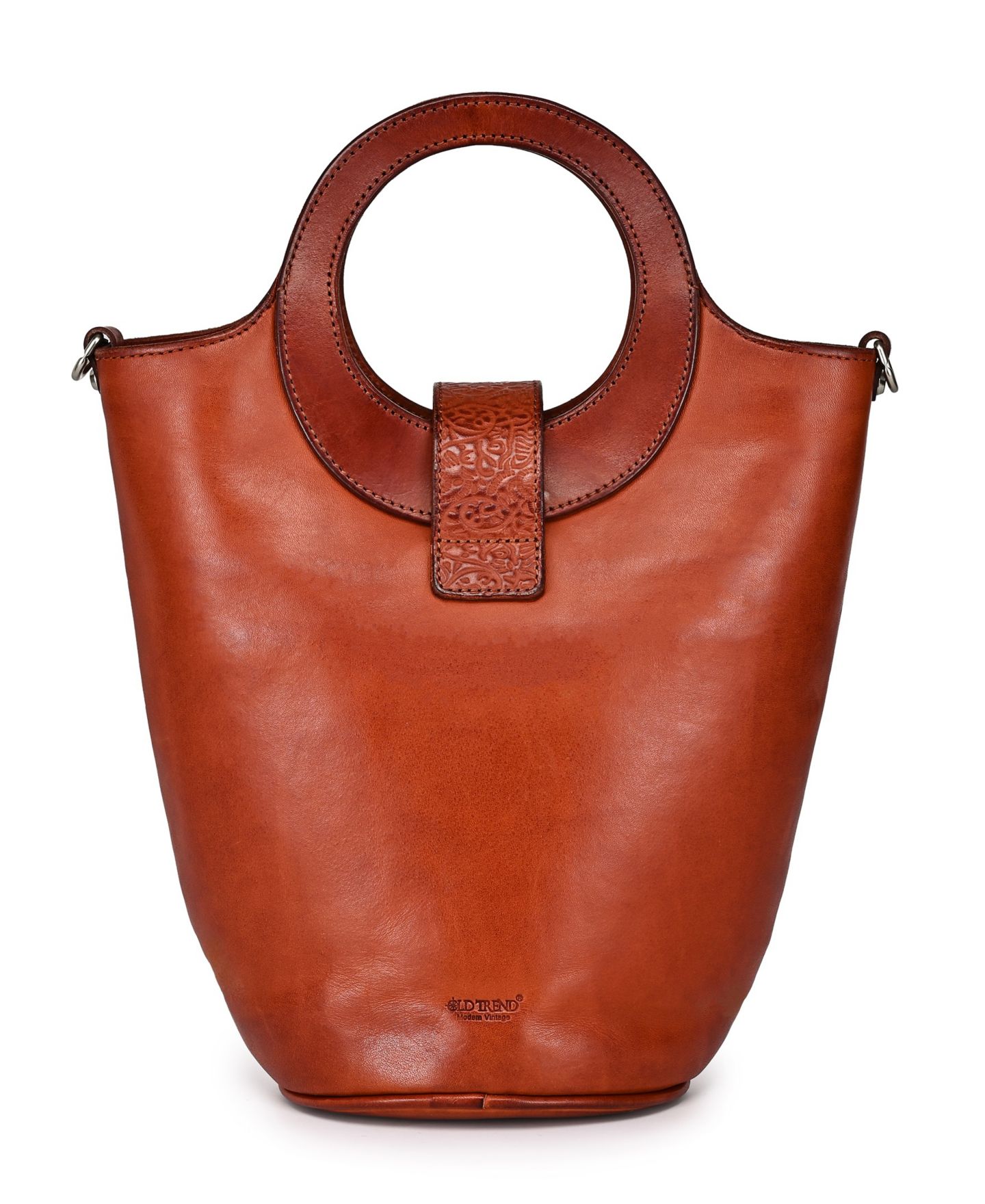 Женская сумка OLD TREND Lily Small Bucket Crossbody Handbag, цвет: Каштановый коричневый — фото 10