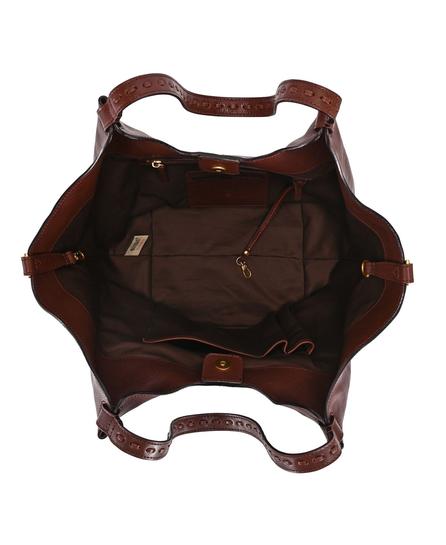 Женская сумка OLD TREND Magnolia Small Leather Tote Handbag, цвет: Кофейный коричневый — фото 7