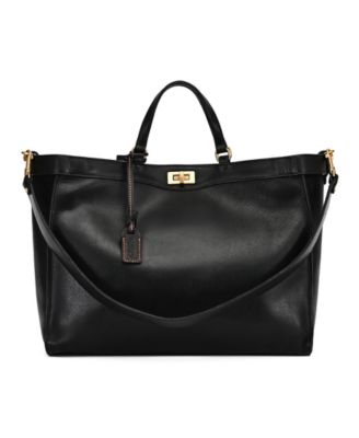 Ixia Jet Set Large Leather Tote Bag