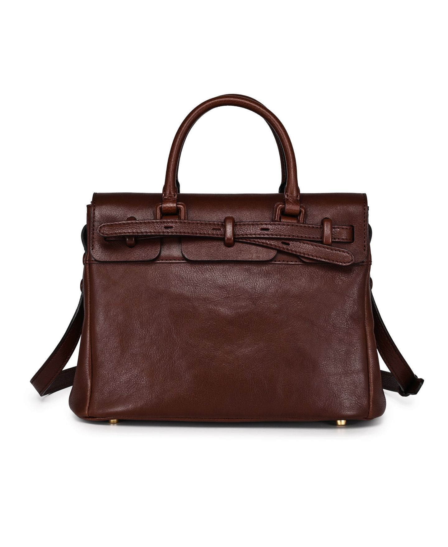 Женская сумка OLD TREND Wishbone Medium Satchel Handbag, цвет: Кофейный коричневый — фото 1