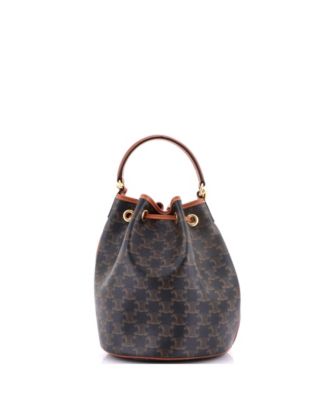 Clara Bucket Bag Triomphe Coated Canvas