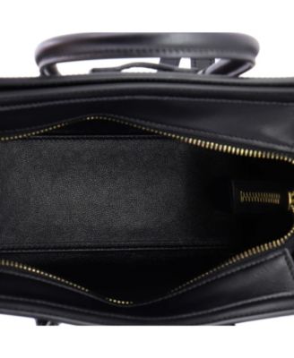 Nano Luggage Bag Printed Jacquard and Leather