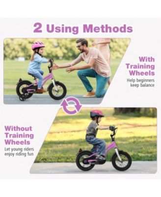 Kids Bike 12 Inch Children Training Bicycle with 2 Brake for 3-4 Years Old