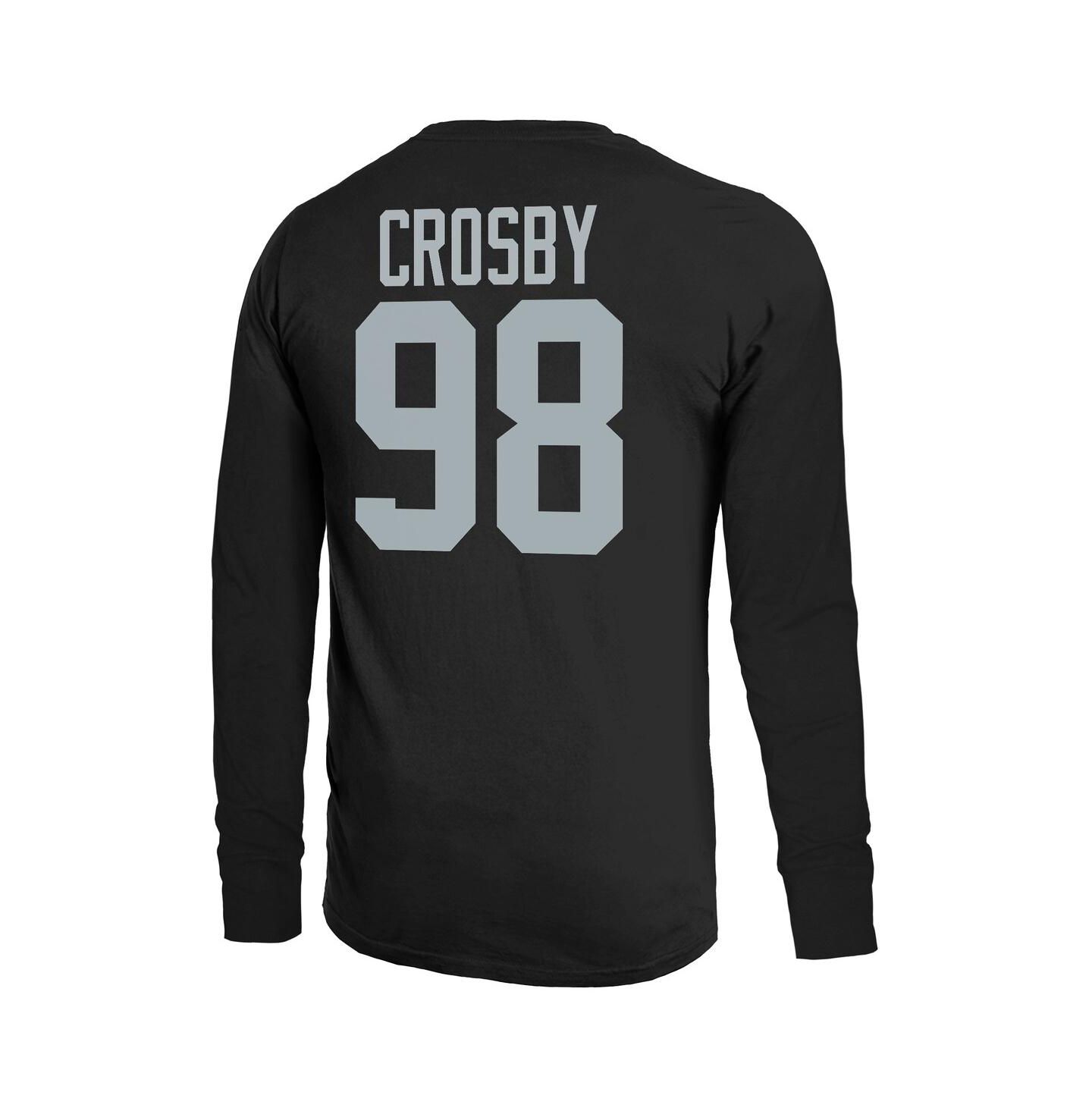 Мужская футболка Majestic Threads Maxx Crosby Black Las Vegas Raiders Name & Number Non-Distressed Long Sleeve — фото 2