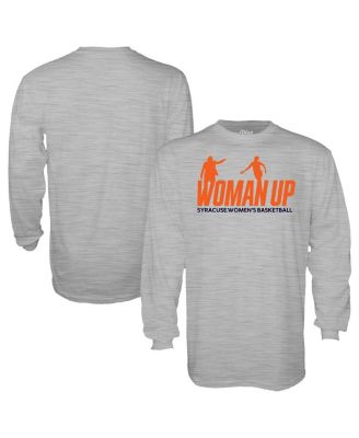 Men's and Women's White Syracuse Orange 2026 Women's Basketball Woman Up Shooting Long Sleeve T-Shirt