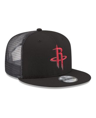 Men's Black Houston Rockets Core Logo Meshback 9FIFTY Snapback Hat