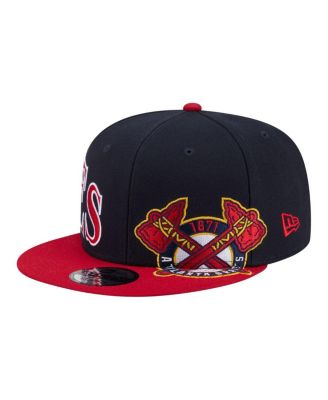Men's Navy/Red Atlanta Braves Stretched Two-Tone 9FIFTY Adjustable Hat