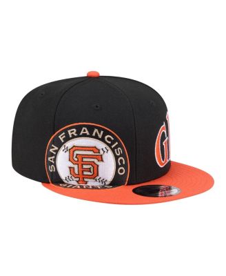 Men's Black/Orange San Francisco Giants Stretched Two-Tone 9FIFTY Adjustable Hat