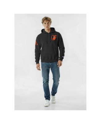 Men's Black Baltimore Orioles Reverse Weave Chenille Hoodie