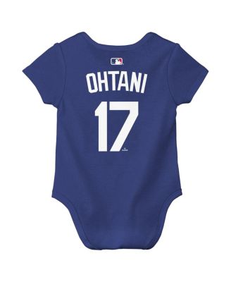 Baby Boys and Girls Shohei Ohtani Royal Los Angeles Dodgers Name & Number Bodysuit