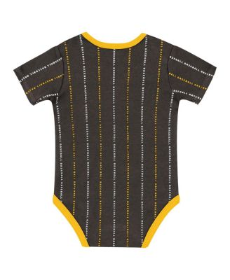 Baby Boys and Girls 2-Piece White/Brown San Diego Padres Lead Run Diaper Cover Bodysuit and Shorts Set