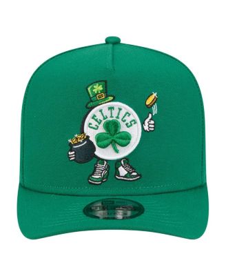 Men's Kelly Green Boston Celtics Injection Cartoon Logo A-Frame 9FIFTY Adjustable Hat