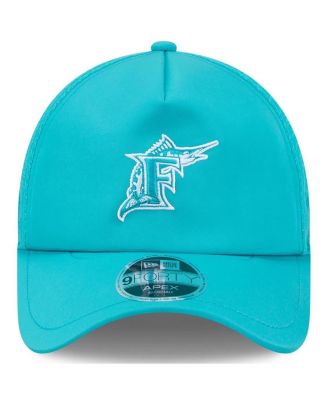Men's Teal Florida Marlins 2026 Batting Practice Alternate Apex 9FORTY Adjustable Hat